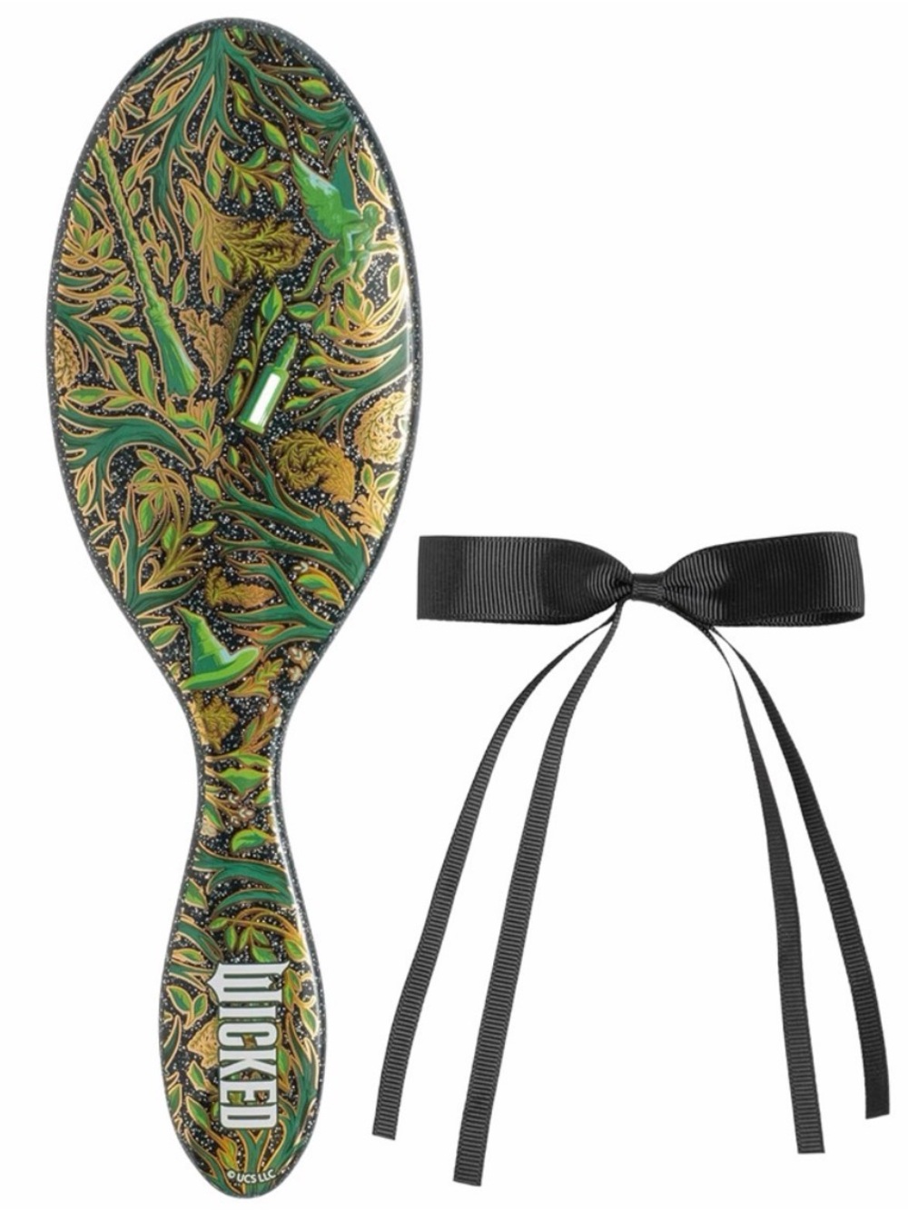 Wet Brush x Wicked Wickedly Brave Elphaba Detangler & Bow Clip NWT